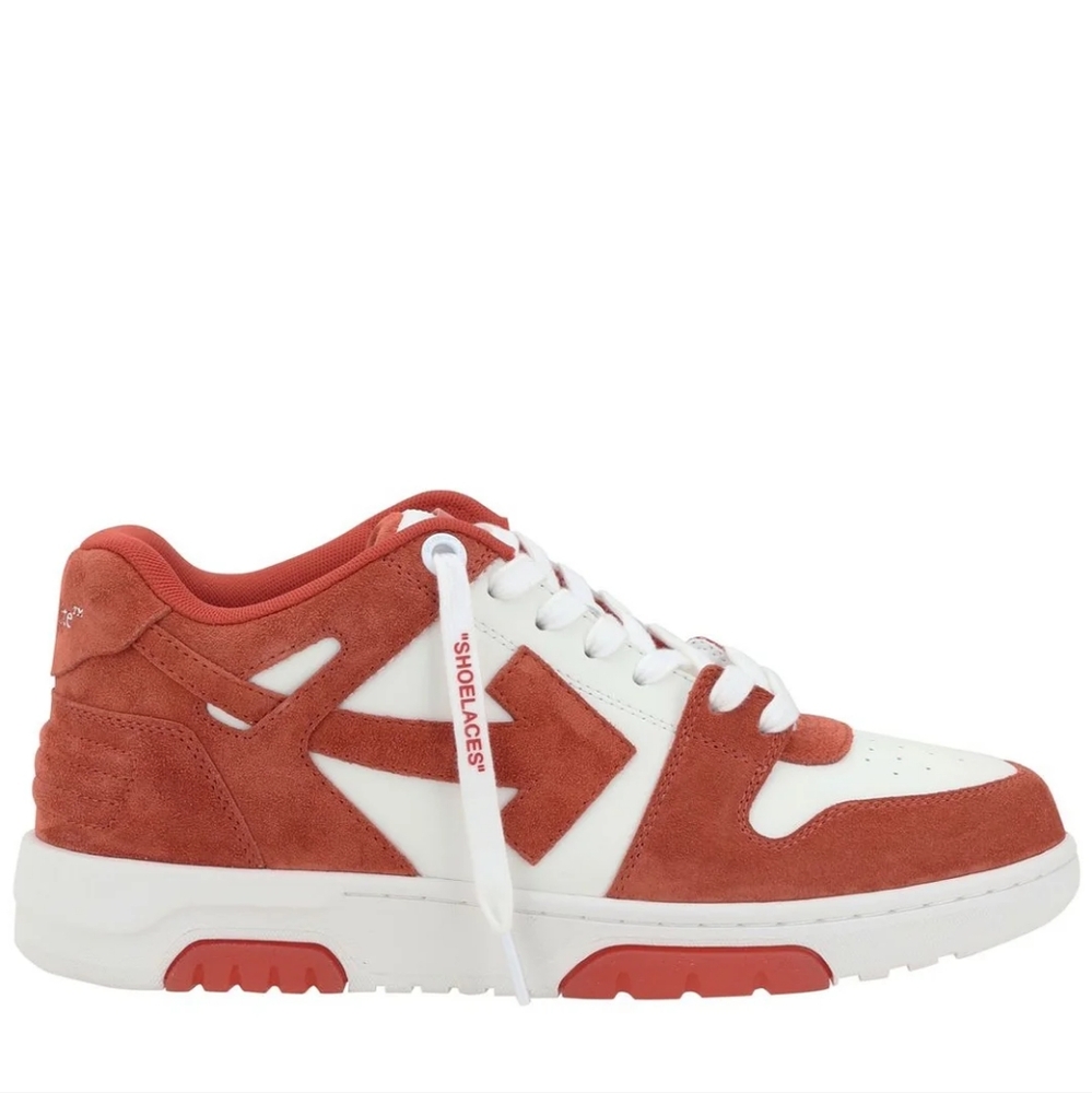 Off-White Red and White Sneakers